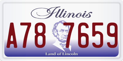 IL license plate A787659