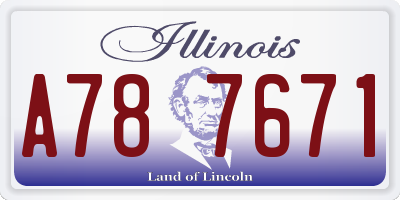 IL license plate A787671