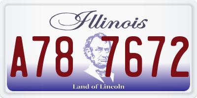 IL license plate A787672