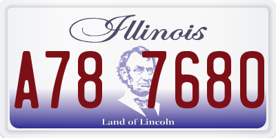 IL license plate A787680