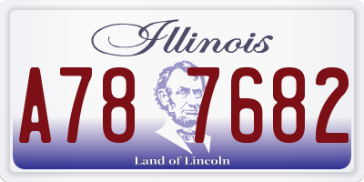 IL license plate A787682