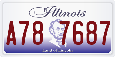 IL license plate A787687
