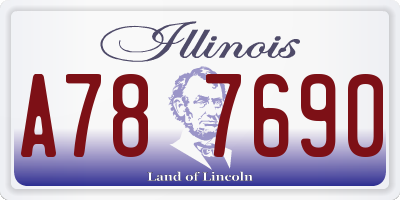 IL license plate A787690