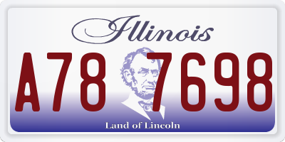 IL license plate A787698