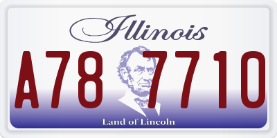 IL license plate A787710