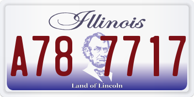 IL license plate A787717