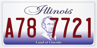 IL license plate A787721