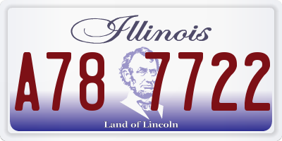 IL license plate A787722