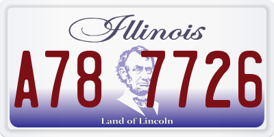 IL license plate A787726
