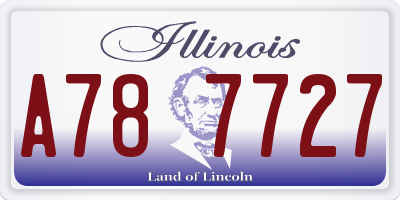 IL license plate A787727