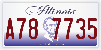 IL license plate A787735