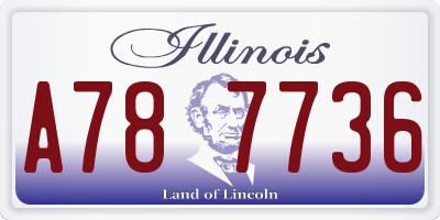IL license plate A787736