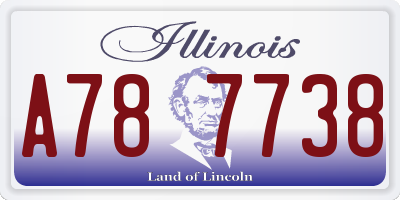 IL license plate A787738