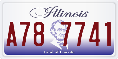 IL license plate A787741