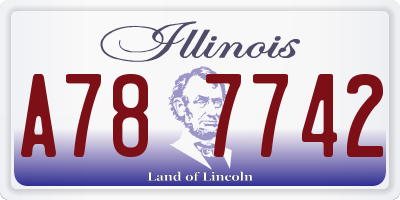 IL license plate A787742