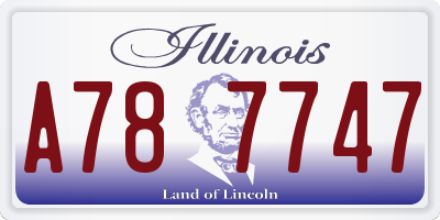 IL license plate A787747