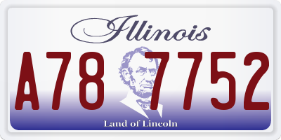 IL license plate A787752