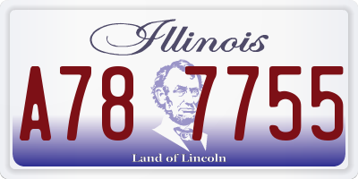 IL license plate A787755