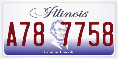 IL license plate A787758