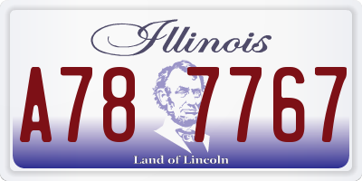 IL license plate A787767