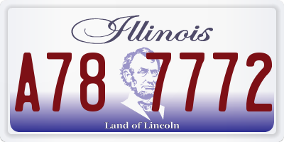 IL license plate A787772
