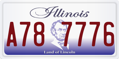 IL license plate A787776