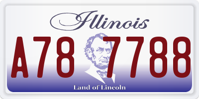 IL license plate A787788