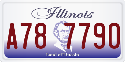 IL license plate A787790