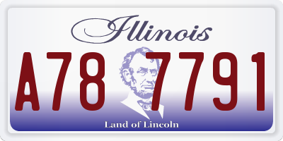 IL license plate A787791