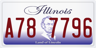 IL license plate A787796