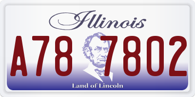 IL license plate A787802