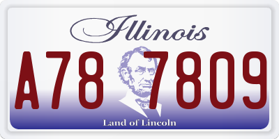 IL license plate A787809