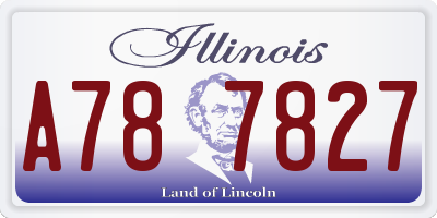 IL license plate A787827