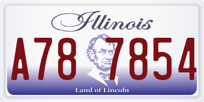 IL license plate A787854