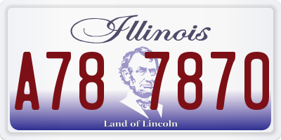 IL license plate A787870