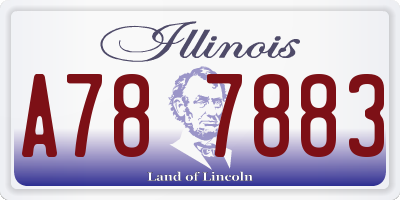 IL license plate A787883
