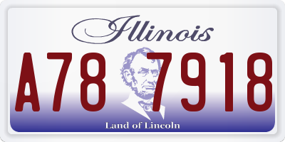 IL license plate A787918