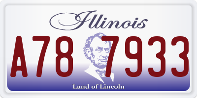 IL license plate A787933