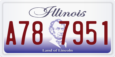 IL license plate A787951