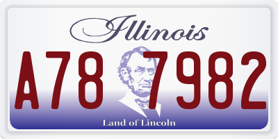 IL license plate A787982
