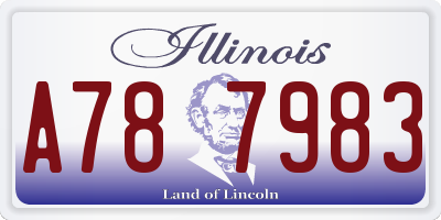 IL license plate A787983
