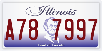 IL license plate A787997