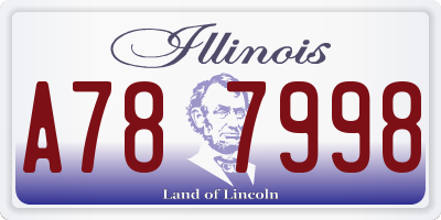 IL license plate A787998