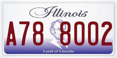 IL license plate A788002