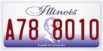 IL license plate A788010