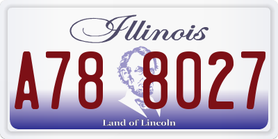 IL license plate A788027