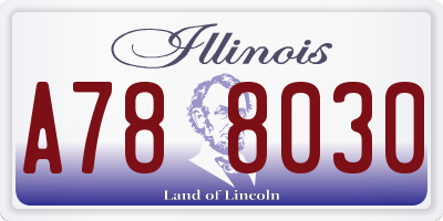 IL license plate A788030