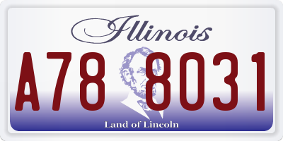IL license plate A788031