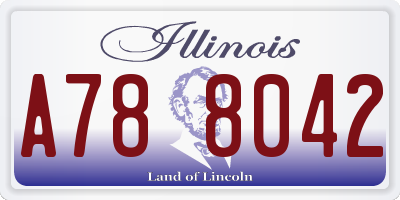 IL license plate A788042