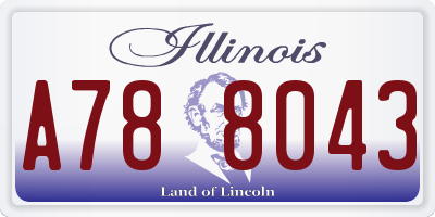 IL license plate A788043